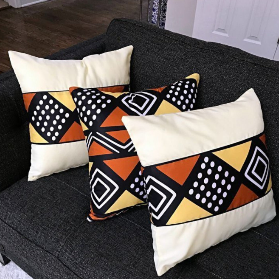 Bambara African Mudcloth Cushion Case Pack of 3