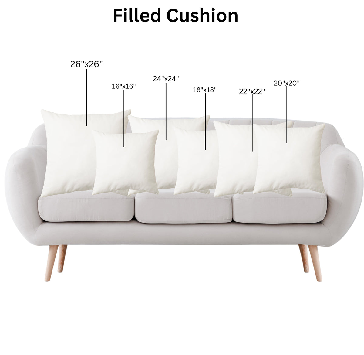Cushion fillers - Pack of 6
