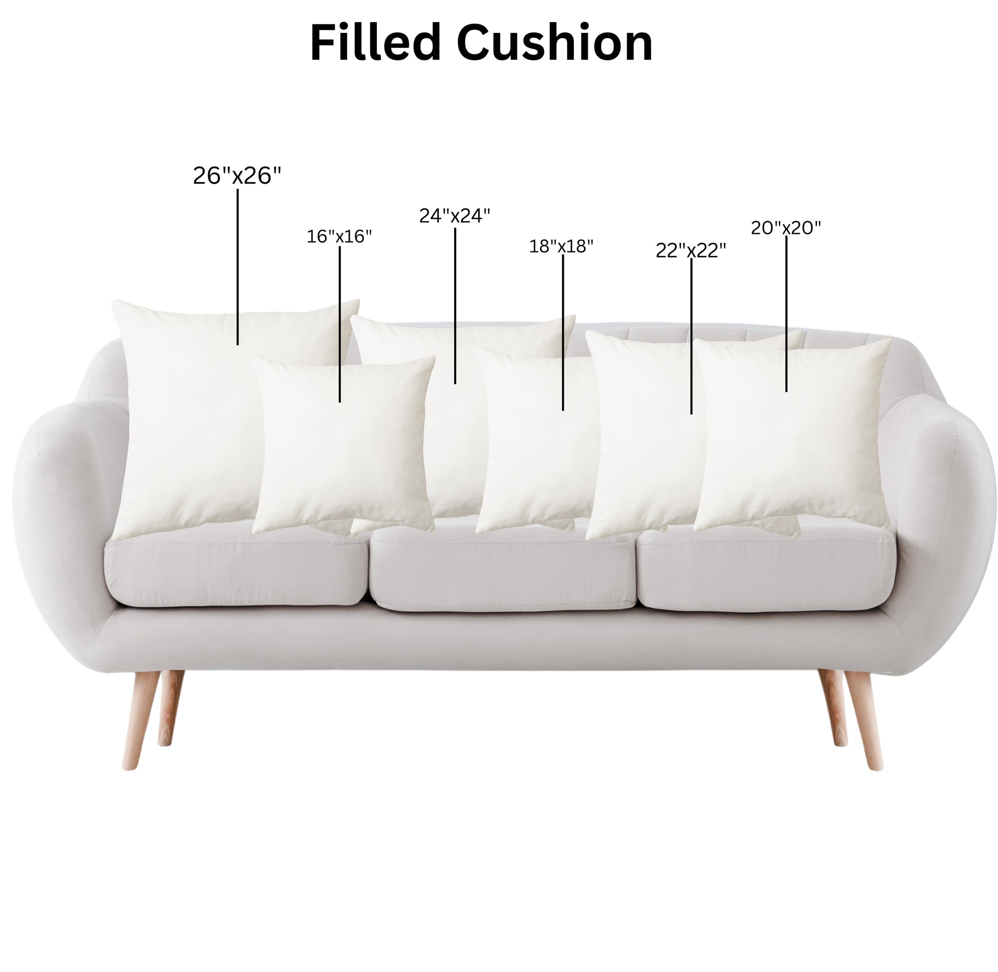 Cushion fillers - Pack of 6