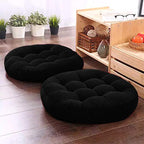 Single Solid Velvet Floor Filled Cushion