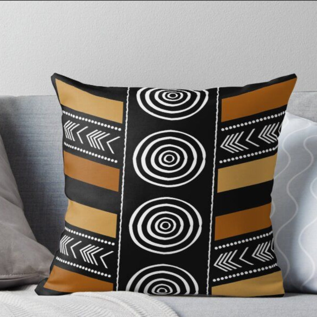 African Mud Artistry Cushion Case