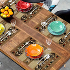 Bohemian Geometric Vintage Table Runner With Mates